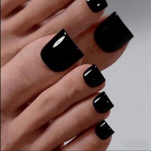 Soft Gel Press-On Toe Nails (Black)